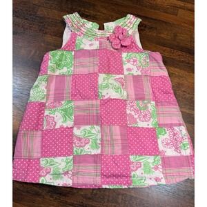 Savannah Girls summer patchwork squares toddler dress.  Size 2T.
